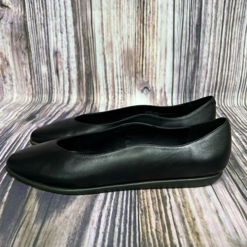 Aerosoles Virona Black Leather Ballet Flats New Size 10.5